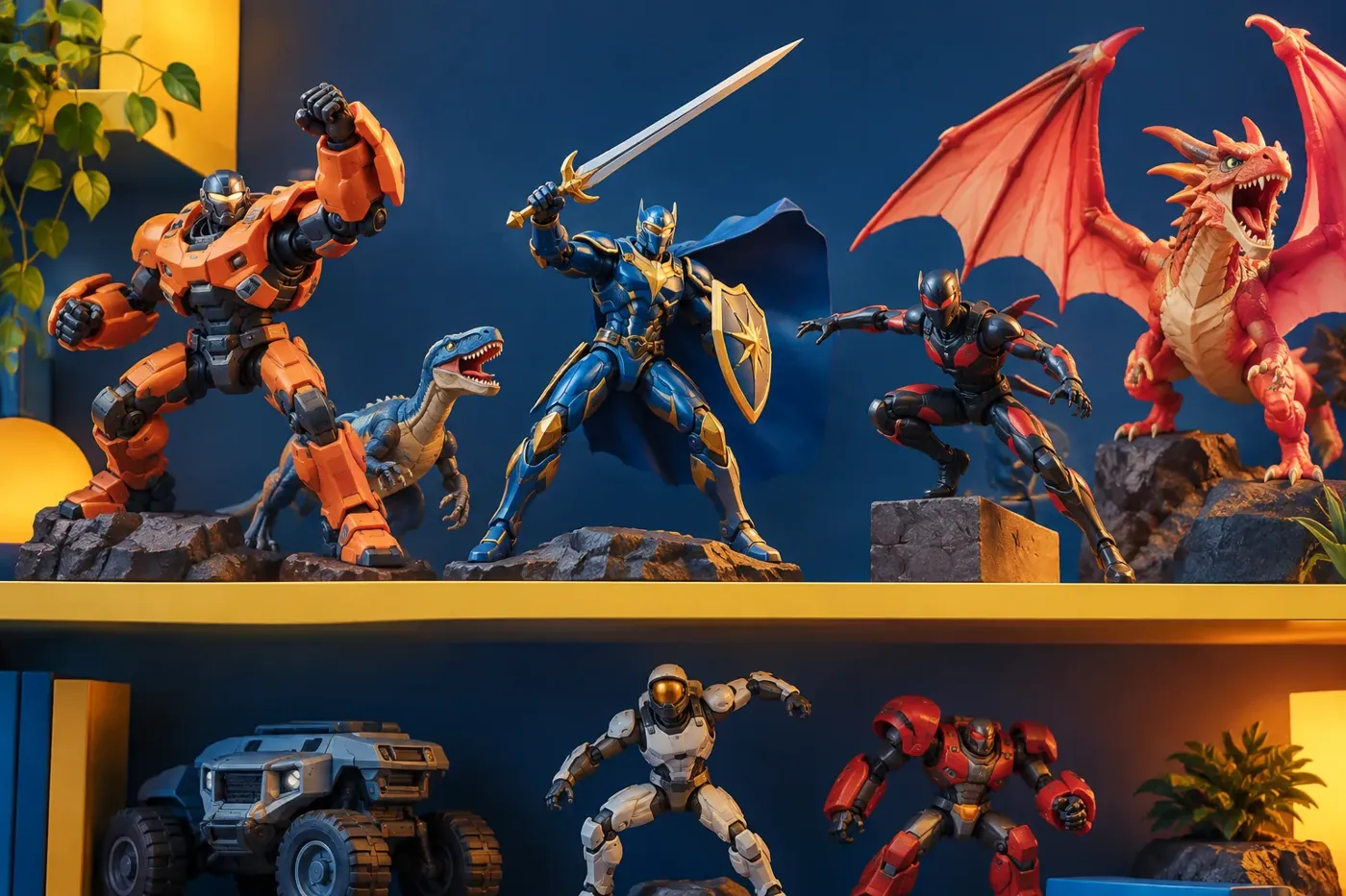 Scene-of-use illustration for Action Figures toys