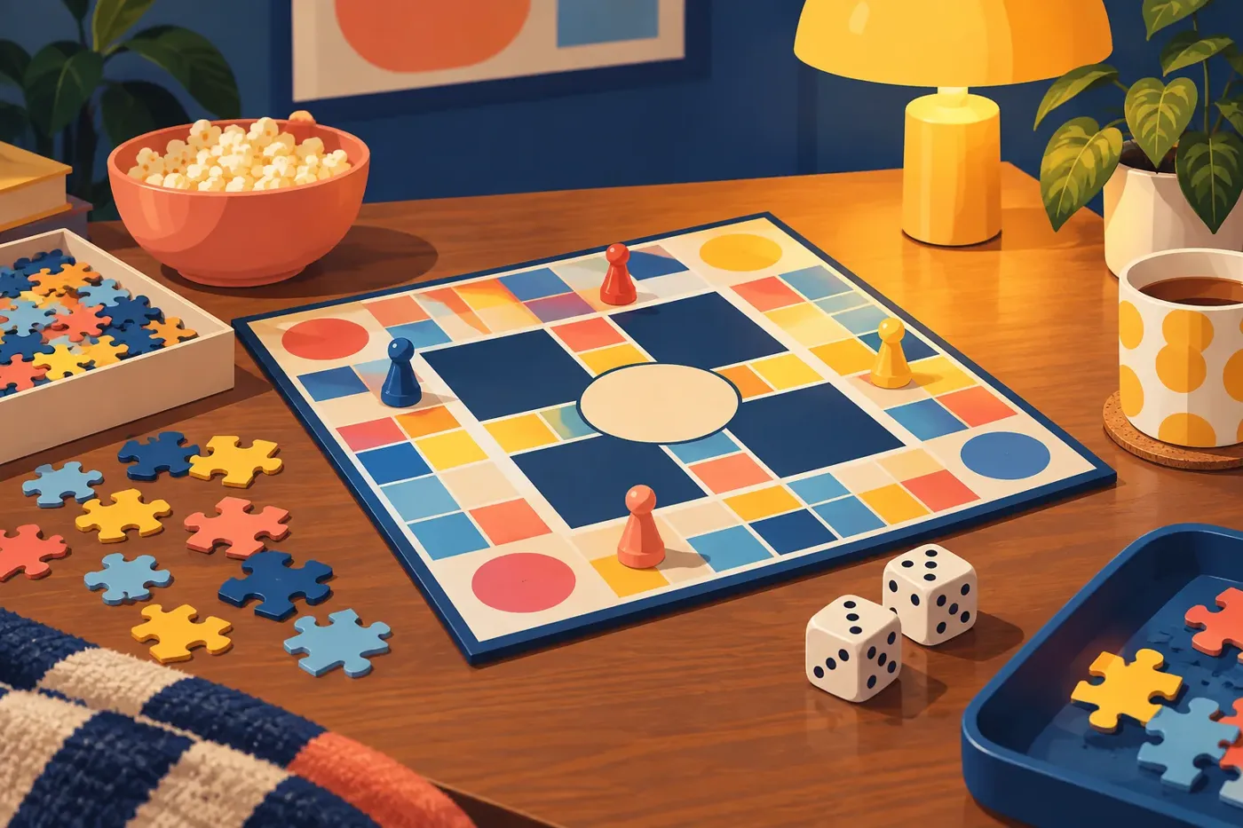 Scene-of-use illustration for Board Games & Puzzles toys